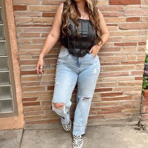 Light Blue Distressed Women Jeans